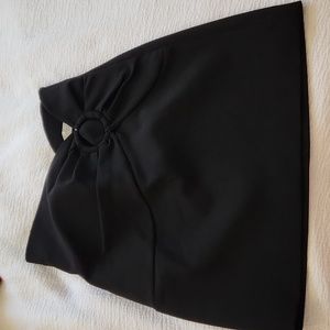 Black high waisted mini skirt